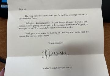 List od Króla Wielkiej Brytanii !!